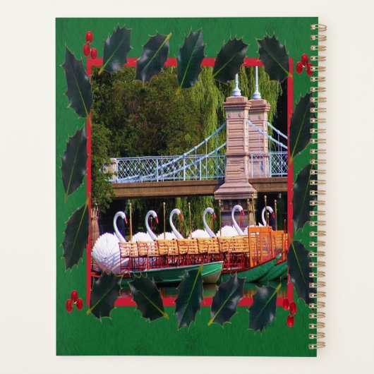 Boston Swan Boats - Prettige feestdagen Planner (Achterkant)