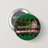 Boston Swan Boats - Prettige feestdagen Ronde Button 5,7 Cm (Voorkant /achterkant)