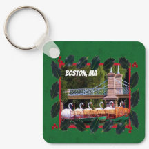 Boston Swan Boats - Prettige feestdagen Sleutelhan