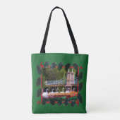 Boston Swan Boats Prettige feestdagen Tote Bag (Achterkant)