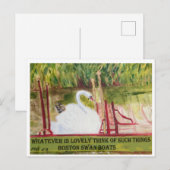 Boston Swanboat Briefkaart (Voorkant / Achterkant)