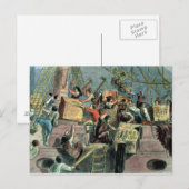 Boston Tea Party, 16 december 1773 Briefkaart (Voorkant / Achterkant)