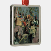 Boston Tea Party, 16 december 1773 Metalen Ornament (Rechts)