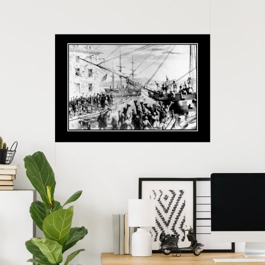 Boston Tea party 16 december 1773 Poster (Thuiskantoor)