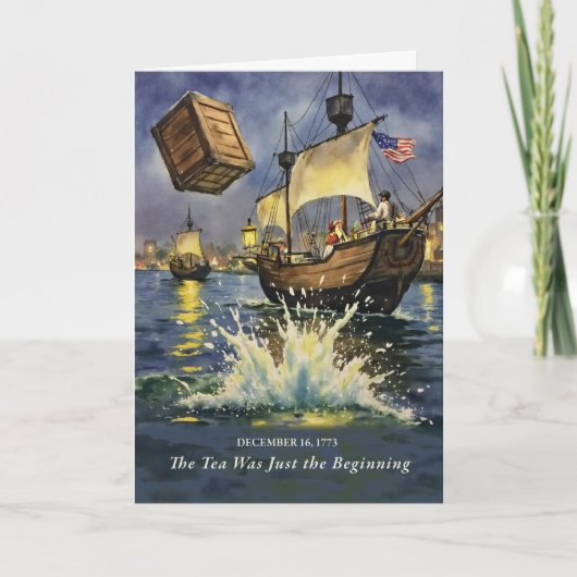 Boston Tea Party Day Historisch nog maar het begin Kaart (Voorkant)