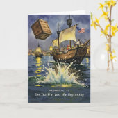 Boston Tea Party Day Historisch nog maar het begin Kaart (Gele Bloem)