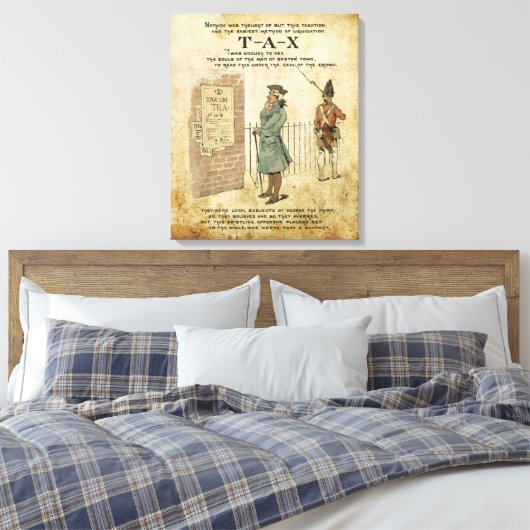 Boston tea Party Patriotic ode verpakt canvas (Insitu (Slaapkamer))
