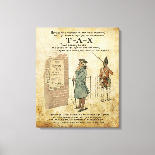 Boston tea Party Patriotic ode verpakt canvas Afdruk (Voorkant)