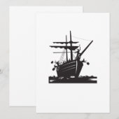 Boston Tea Party Raiders Retro Kaart (Voorkant / Achterkant)