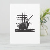 Boston Tea Party Raiders Retro Kaart (Staand voorkant)