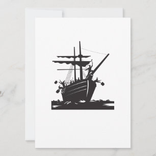 Boston Tea Party Raiders Retro Kaart