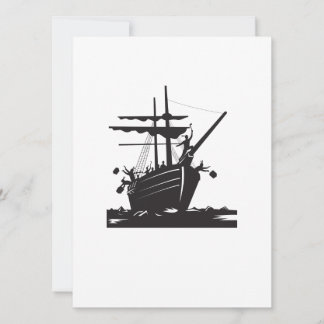 Boston Tea Party Raiders Retro Kaart