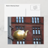 Boston Tea Pot Briefkaart (Voorkant / Achterkant)