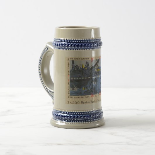 Boston Tea Stein Bierpul (Voorkant links)