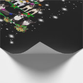 Boston Terrie kerstboom bedekt door vlieglicht Cadeaupapier (Hoek)