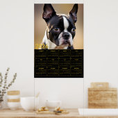 Boston Terrier 2026 Kalender Poster (Keuken)