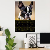 Boston Terrier 2026 Kalender Poster (Thuiskantoor)