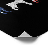 Boston Terrier 4 juli hond patriottisch Verenigde Poster (Hoek)