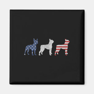 Boston Terrier 4 juli Honden Patriottisch Usa Vlag Magneet
