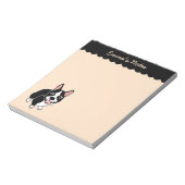 Boston Terrier 5,5 x 6-inch aangepast Notitieblok (Linkerzijde)
