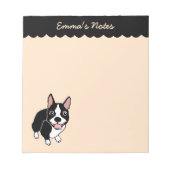 Boston Terrier 5,5 x 6-inch aangepast Notitieblok (Voorkant)