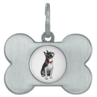 Boston Terrier (A) - omhoog kijkend Huisdieren Naamplaatje