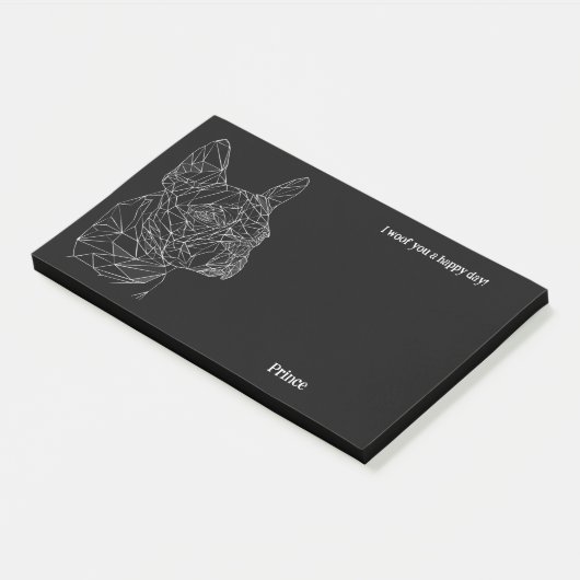 Boston Terrier Abstract Art Hondennaam Post-it® Notes (Schuin)