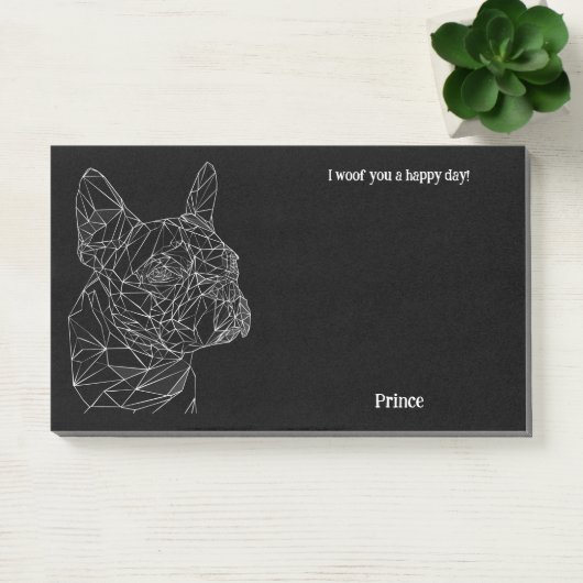 Boston Terrier Abstract Art Hondennaam Post-it® Notes (Kantoor)