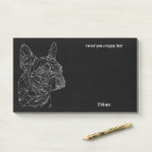 Boston Terrier Abstract Art Hondennaam Post-it® Notes (Op bureau)