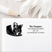 Boston Terrier-adres Etiket (Insitu)