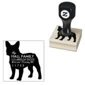 Boston Terrier Adresstempel Rubberstempel (Gestempeld)