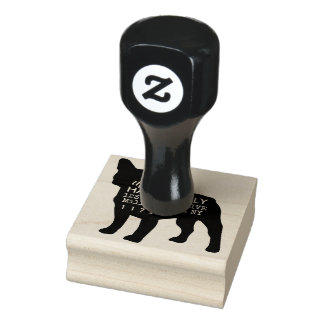Boston Terrier Adresstempel Rubberstempel