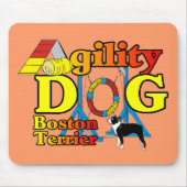Boston Terrier Agility Cadeaus Muismat (Voorkant)