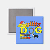Boston Terrier Agility Gifts Magneet (Voorkant / Achterkant)