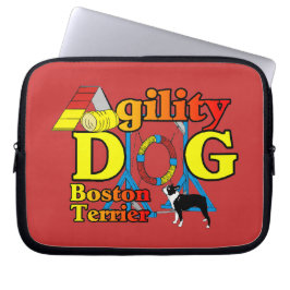 Boston Terrier Agility Laptop Sleeve