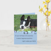 Boston Terrier All Occasion Wenskaart Kaart (Gele Bloem)