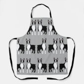 Boston Terrier Allover Print Apron Schort (Voorkant)