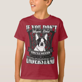 Boston Terrier als je geen T-shirt van één jongen 
