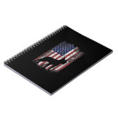Boston Terrier American Flag USA Patriot Hondenlie Notitieboek (Linkerzijde)