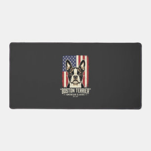 Boston Terrier Amerikaanse Klassieke Vlag Bureaumat