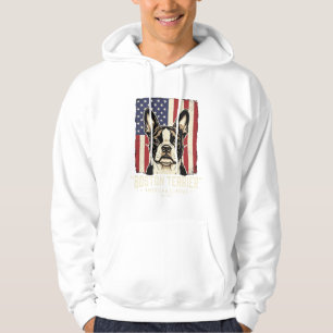 Boston Terrier Amerikaanse Klassieke Vlag Hoodie