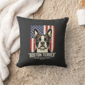 Boston Terrier Amerikaanse Klassieke Vlag Kussen (Deken)