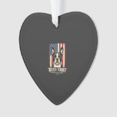Boston Terrier Amerikaanse Klassieke Vlag Ornament (voorkant)