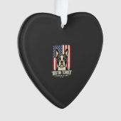 Boston Terrier Amerikaanse Klassieke Vlag Ornament (voorkant)