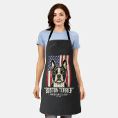 Boston Terrier Amerikaanse Klassieke Vlag Schort (Gedragen)