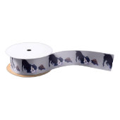 Boston Terrier and Turtle Dog Art Ribbon Satijnen Lint (Spoel)