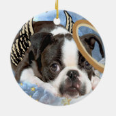 Boston Terrier Angel Ornament (Achterkant)