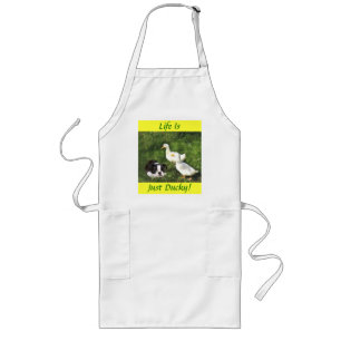 Boston Terrier Apron Ducks Lang Schort