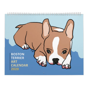 Boston Terrier Art Calendar 2020 Kalender