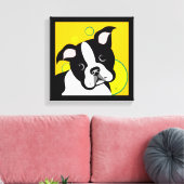 Boston Terrier Art Canvas Print (Insitu (Woonkamer))